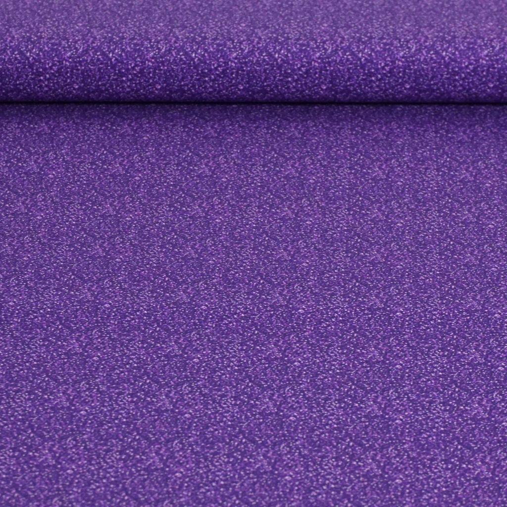 Preview: Baumwollstoff Motivdruck Glitteroptik lila violett